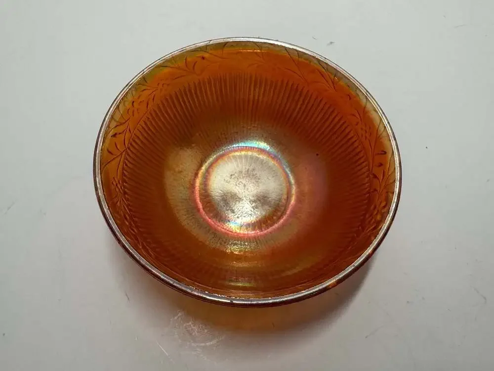Vintage Imperial Glass Ohio Marigold Carnival Glass Berry Bowl